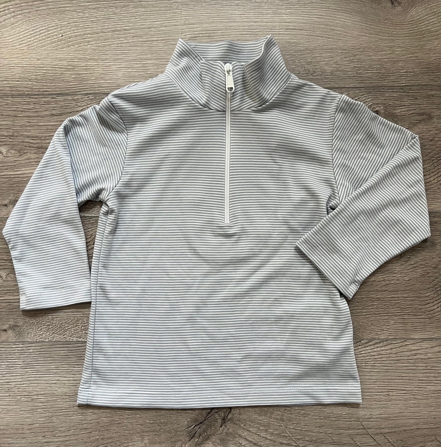 Cooper Half Zip Gray Stripe Pullover