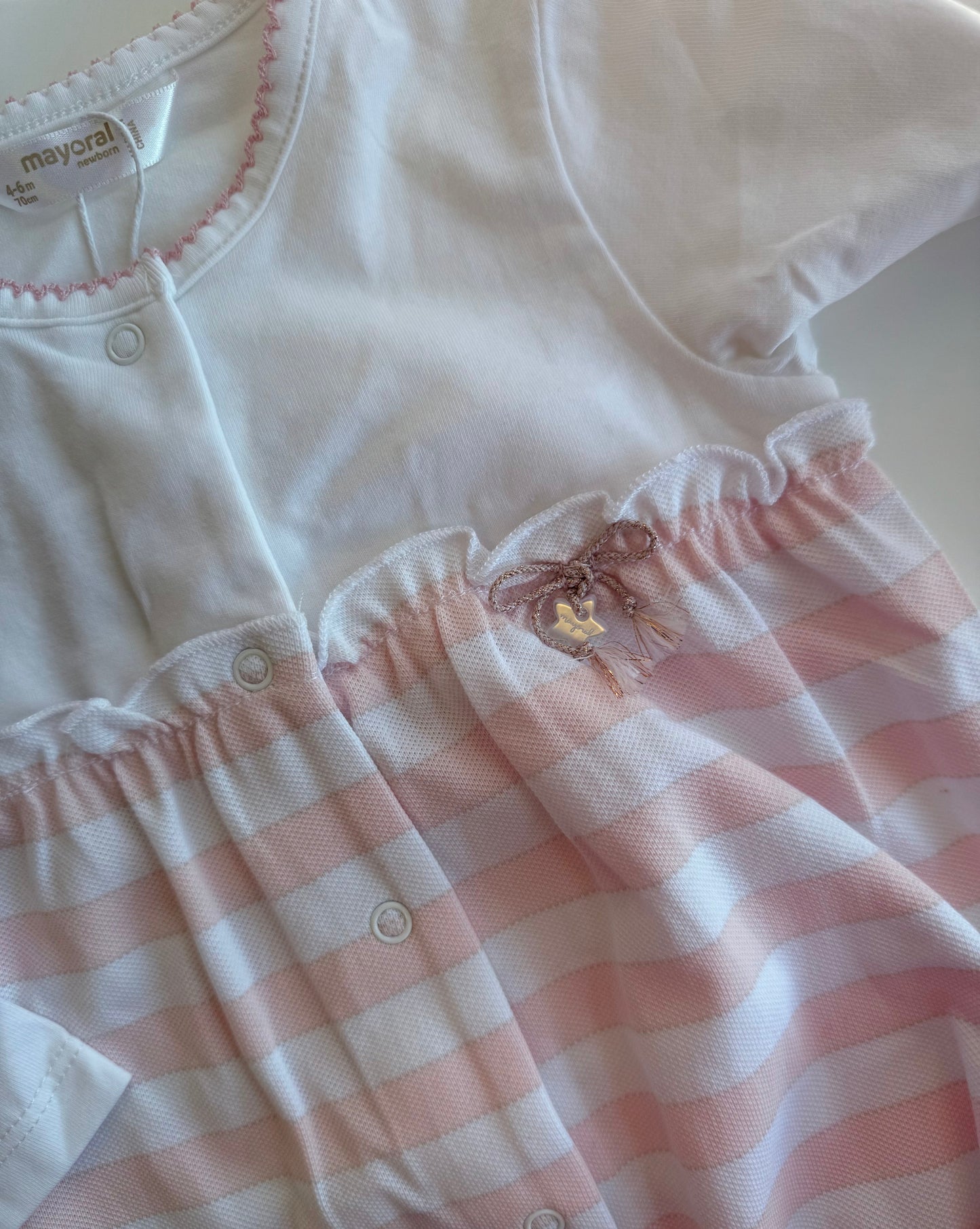Pink Stripe Footie by Mayoral