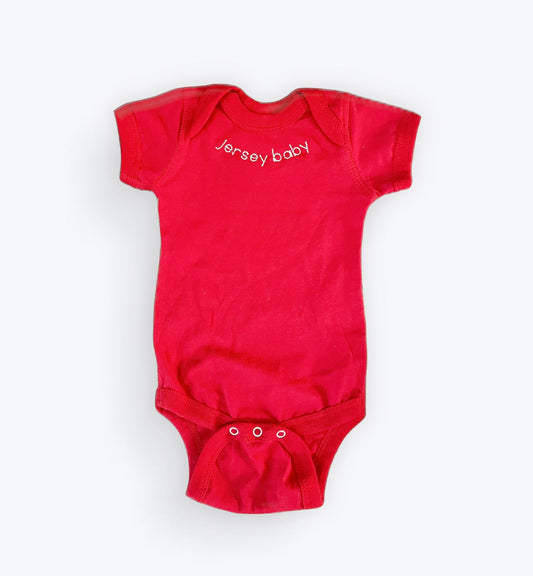 Red Jersey Baby Onesie