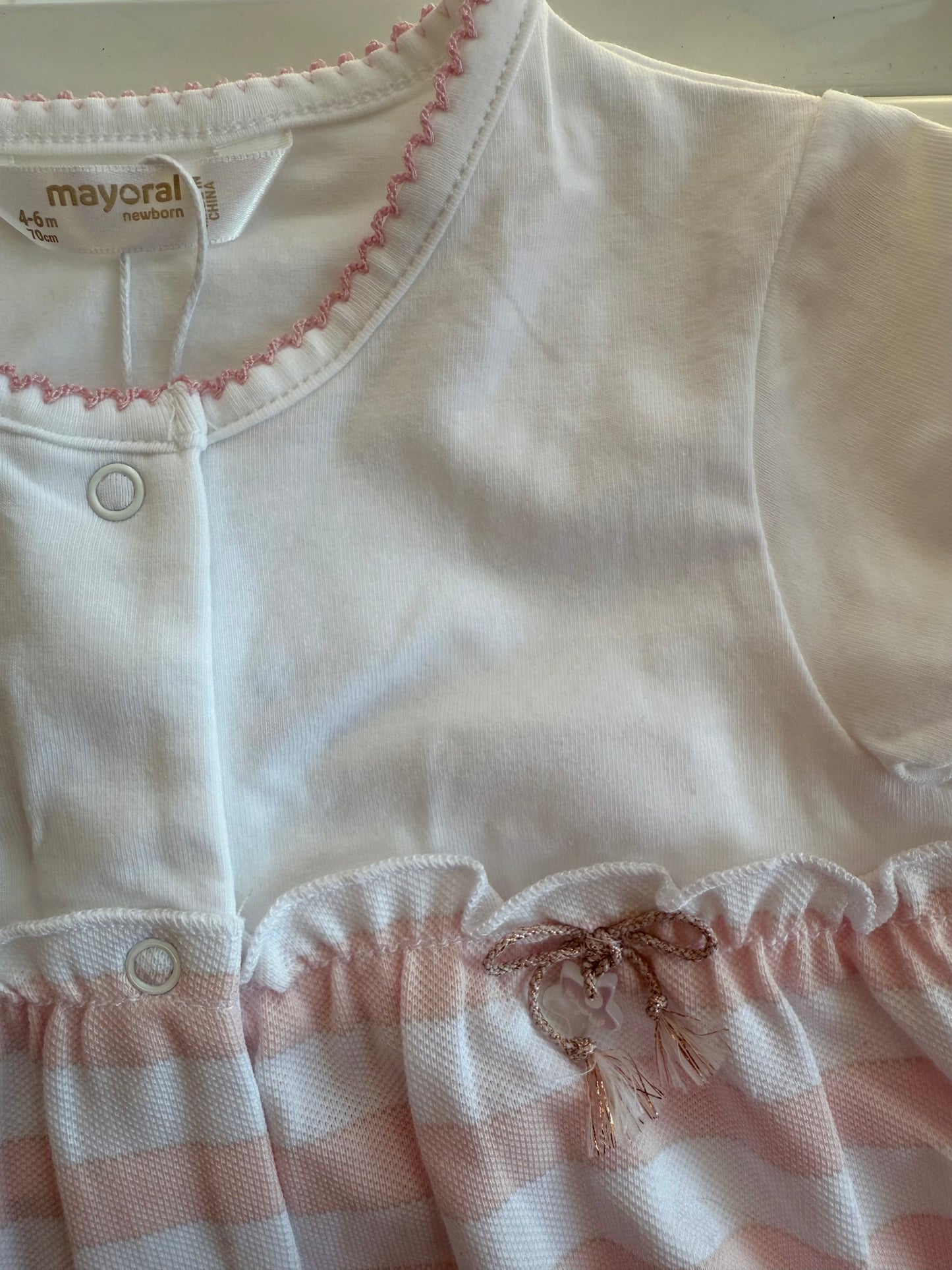 Pink Stripe Footie by Mayoral