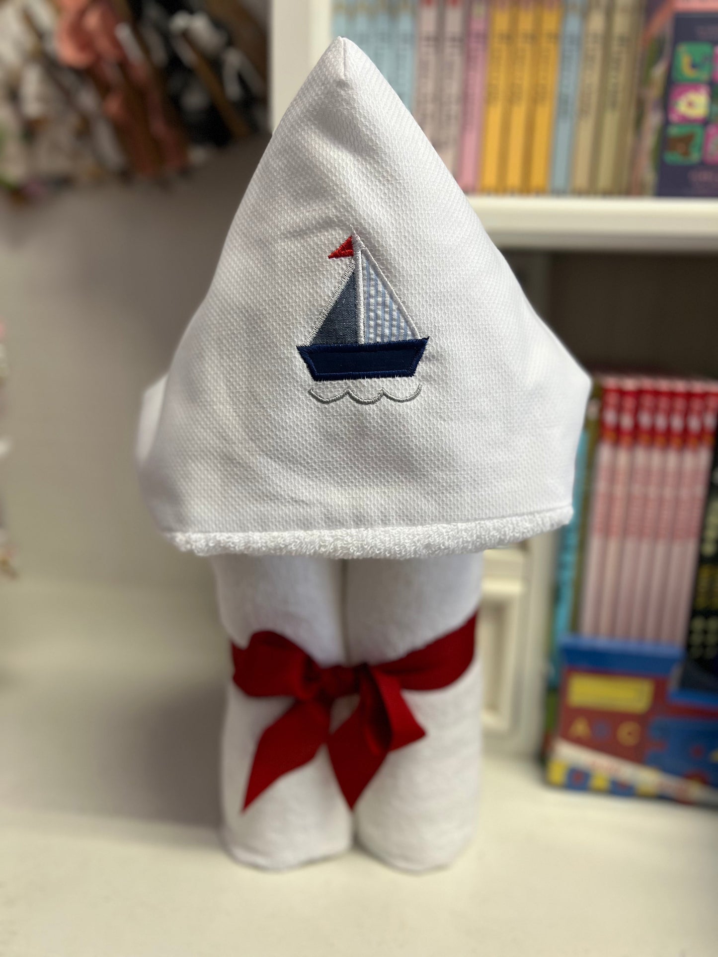 Sailboat Full Size Hooded Towel