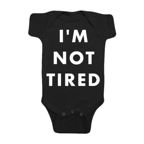 I'm not tired Onesie-Black