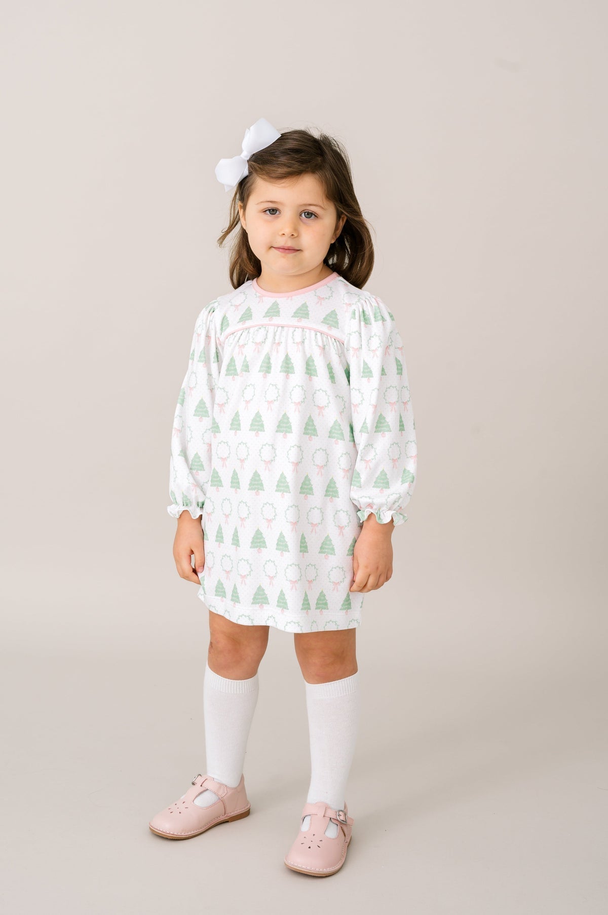 Mother May I Dress Long Sleeve Oh Christmas Tree by Lullaby Set