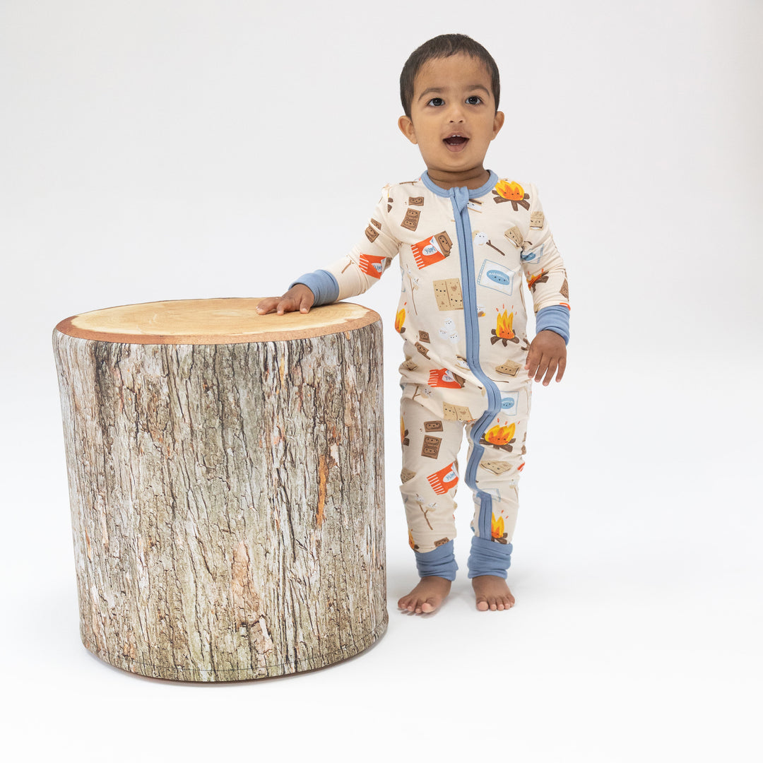 S’mores 2 Way Zipper Romper by Angel Dear