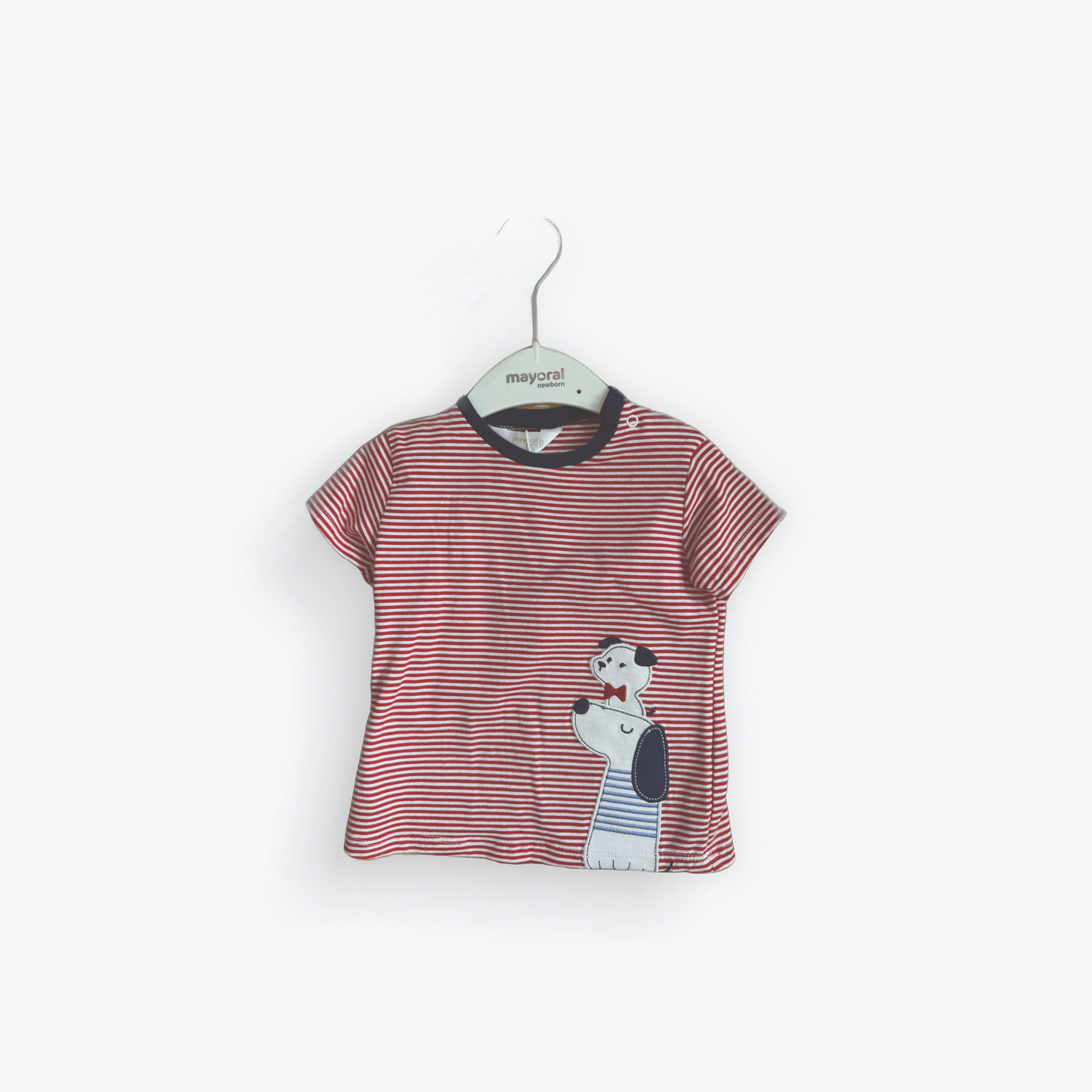 Mayoral Red Stripe Dog Shirt