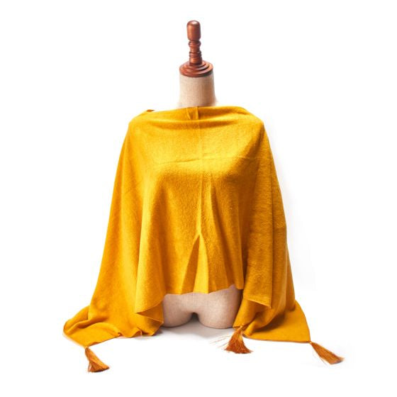 Tassel Trim Wrap Poncho