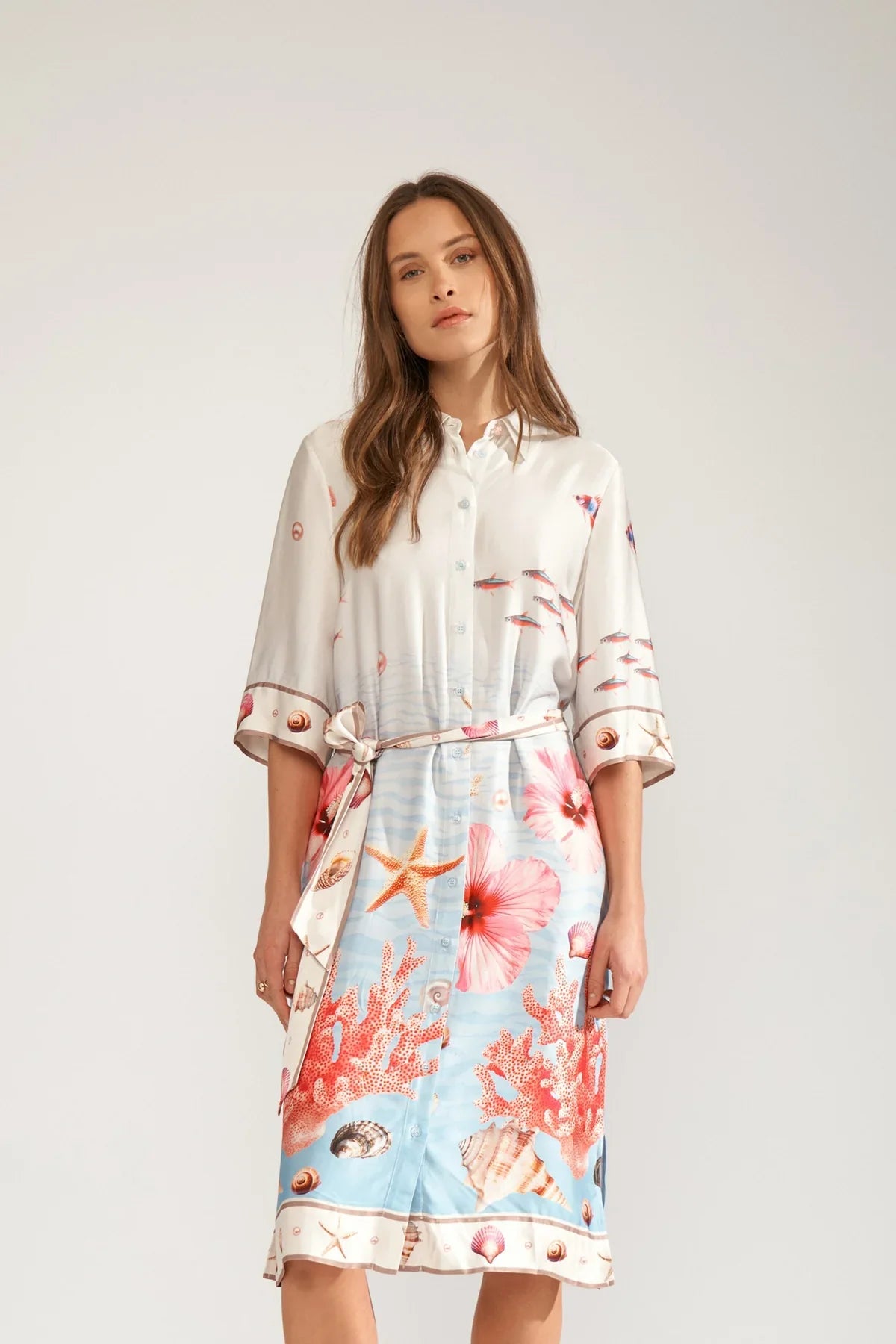 NUOCEANA SHIRT DRESS - Skyway