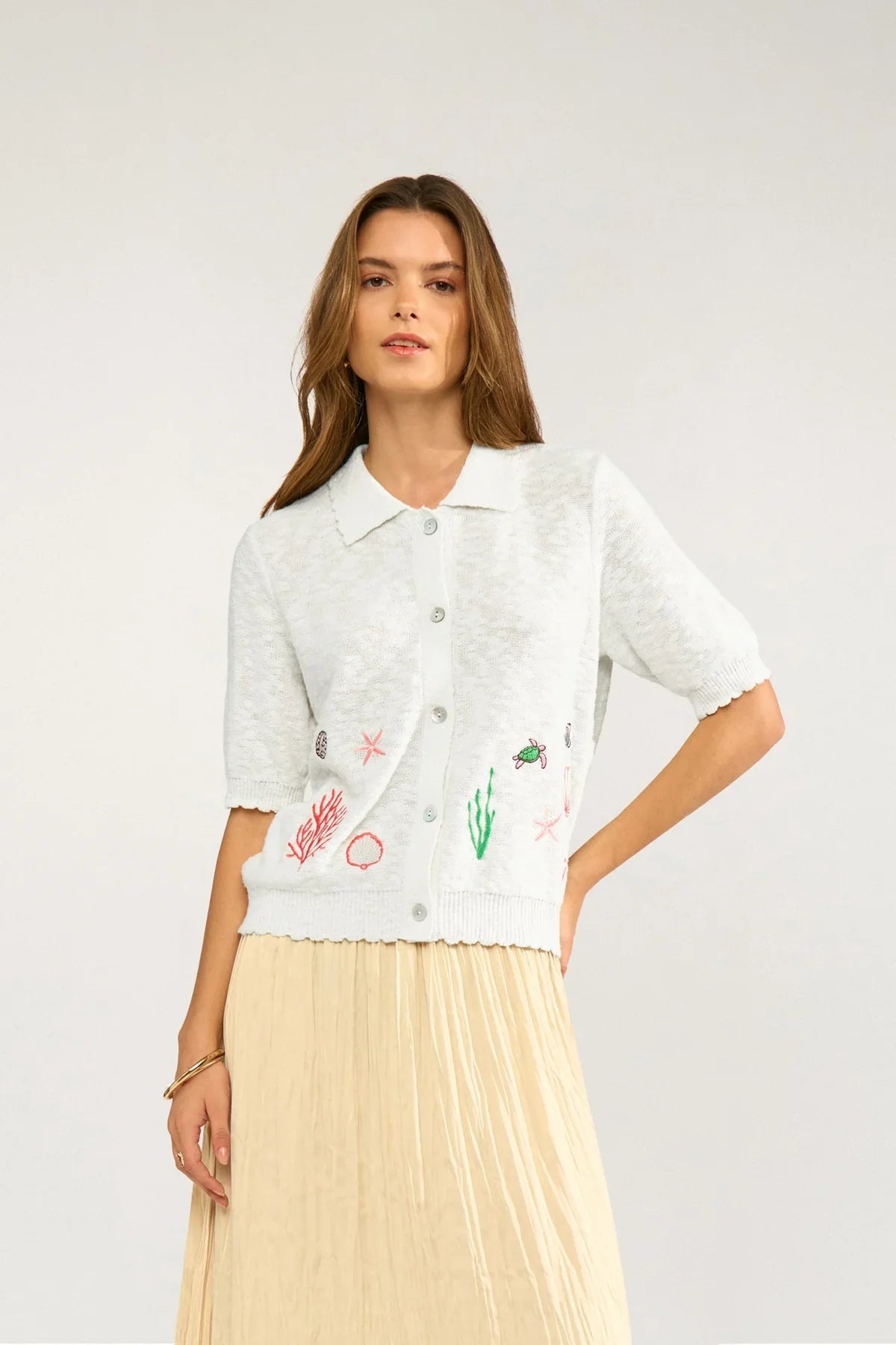 NUSEANNA CARDIGAN - Cloud Dancer