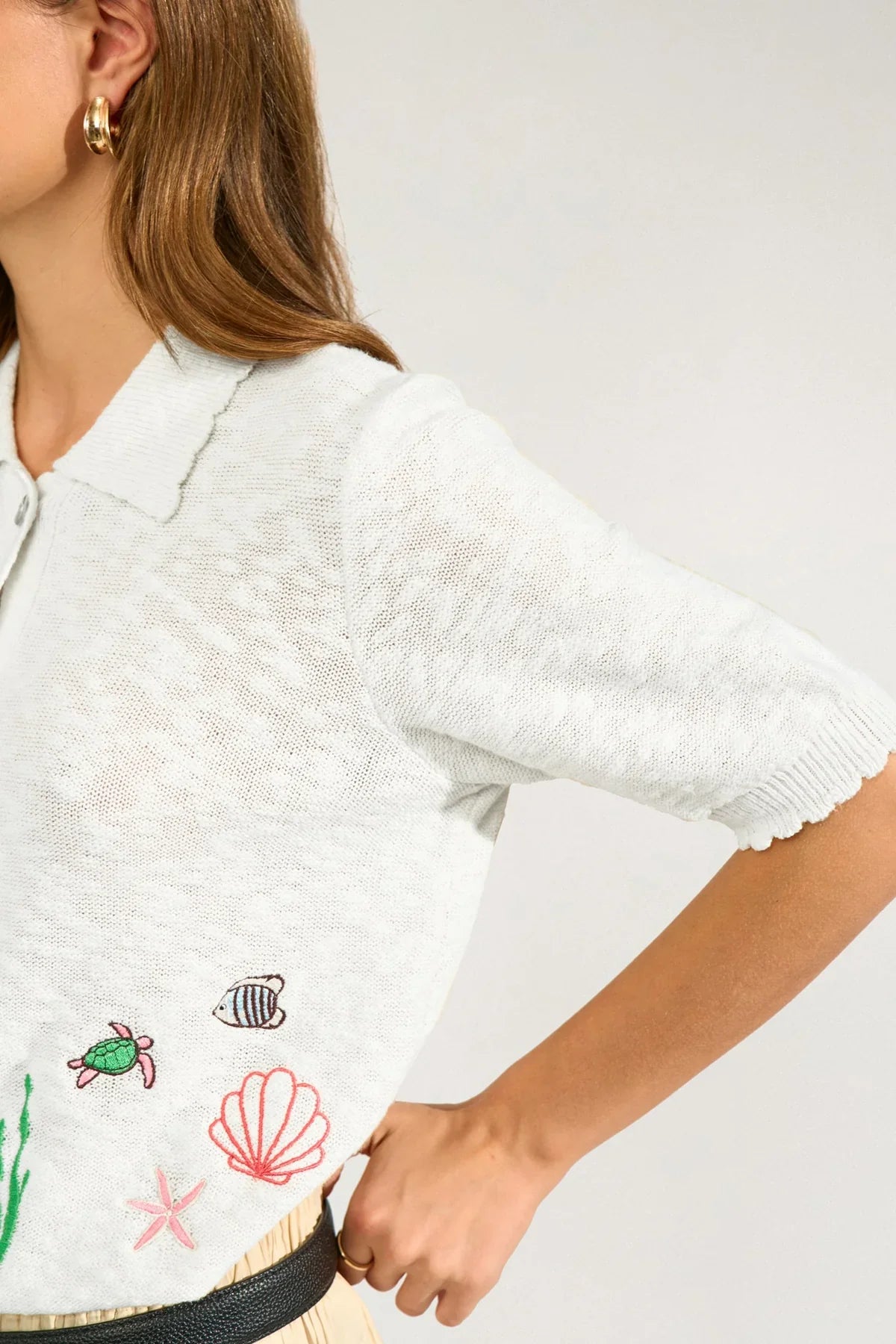 NUSEANNA CARDIGAN - Cloud Dancer