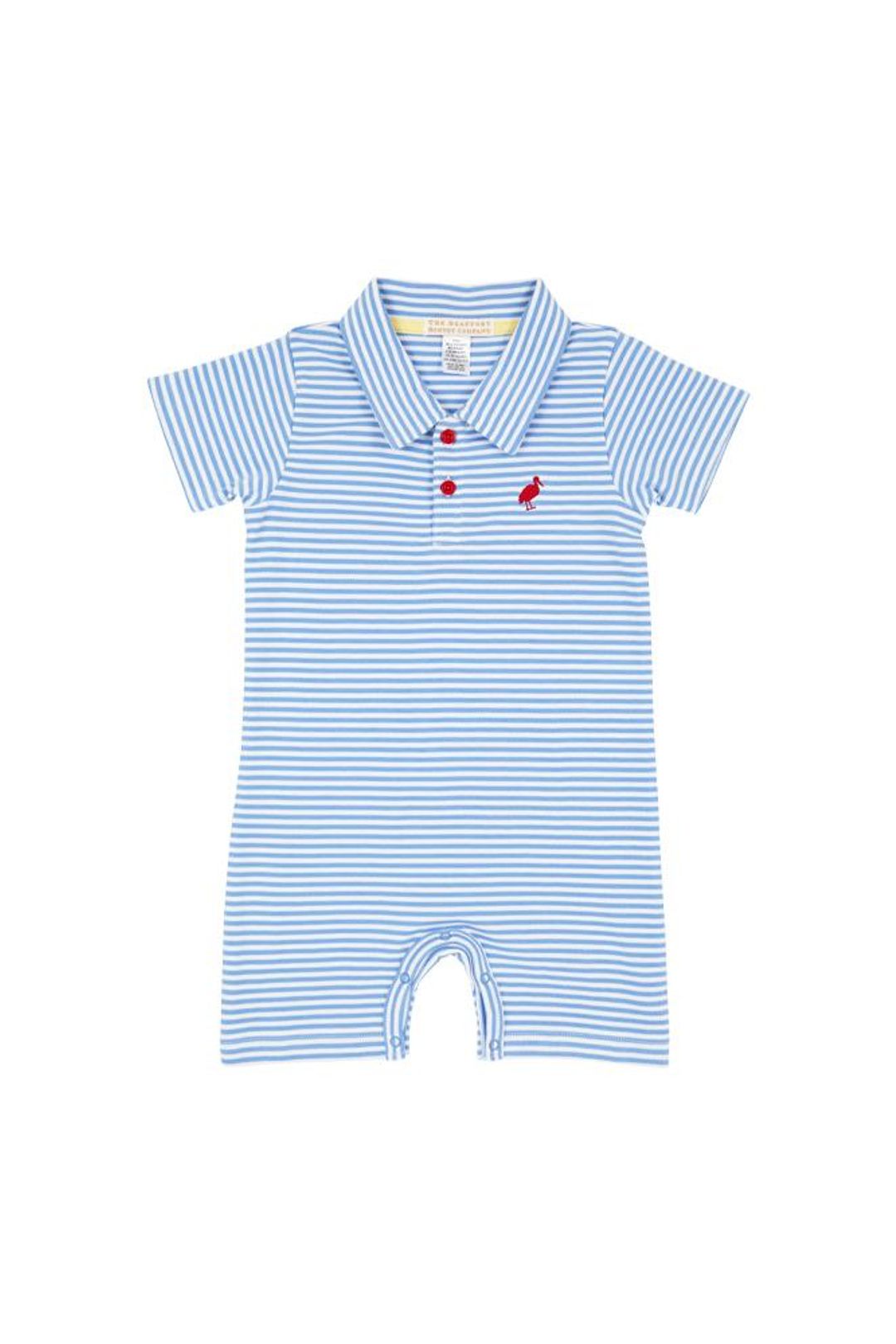 Beaufort Bonnet Sir Proper Romper Barbados Blue Stripe