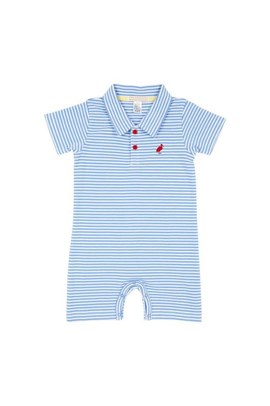 Beaufort Bonnet Sir Proper Romper Barbados Blue Stripe