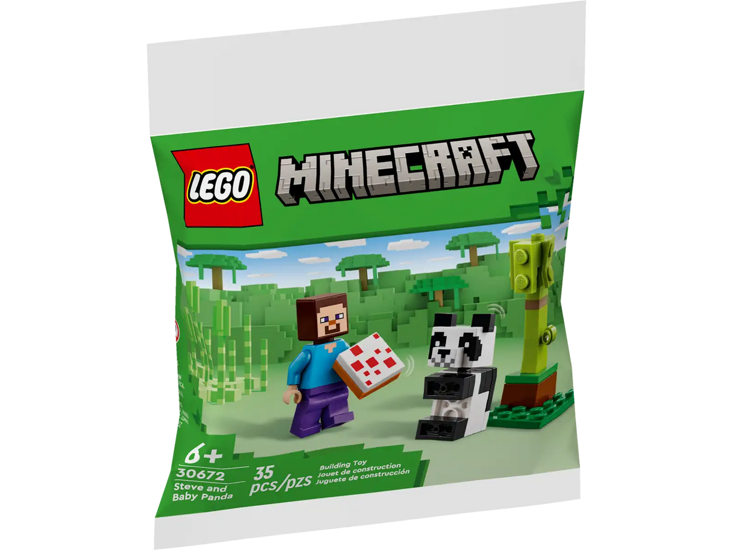 LEGO Steve and Baby Panda Polybag 30672 | Minecraft