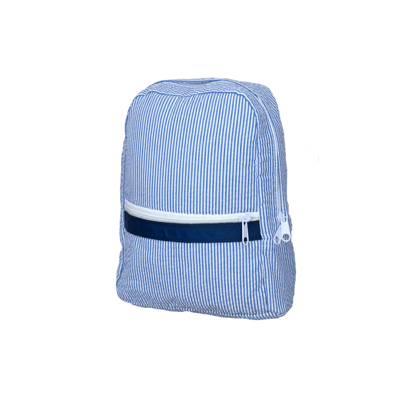 Navy Seersucker Small Backpack (with optional monogram)