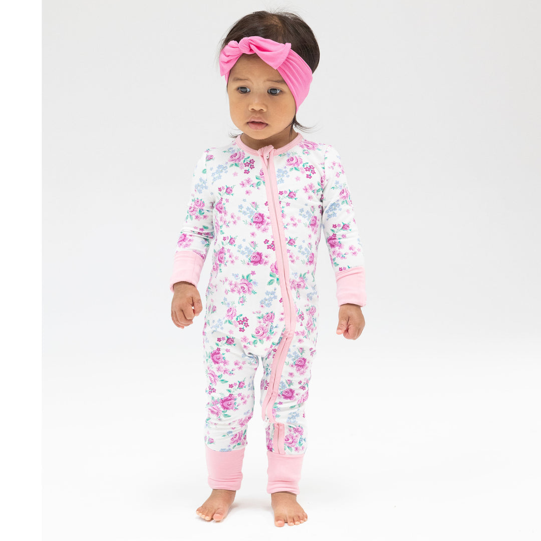 Cute Little Roses 2 Way Zipper Romper by Angel Dear