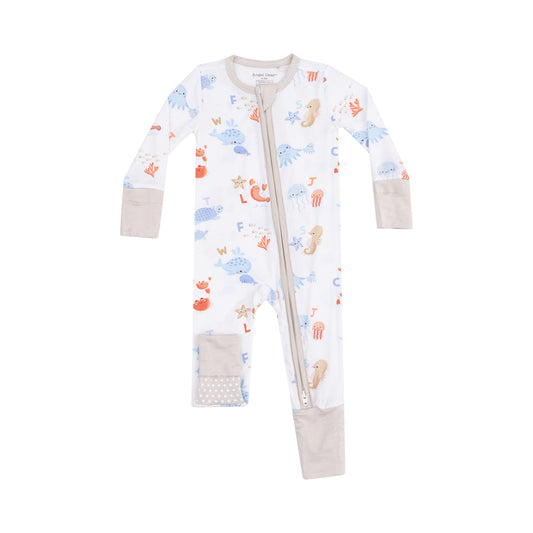 Coastal ABCs 2 Way Zipper Romper by Angel Dear