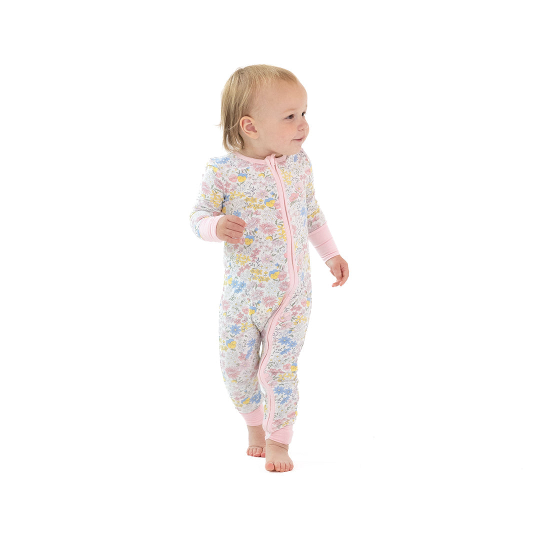 Viola Floral 2 Way Zipper Romper by Angel Dear