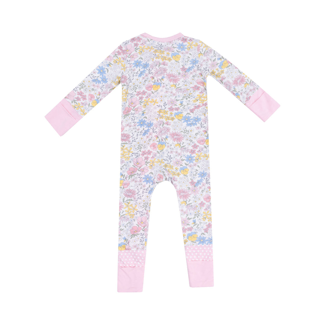 Viola Floral 2 Way Zipper Romper by Angel Dear