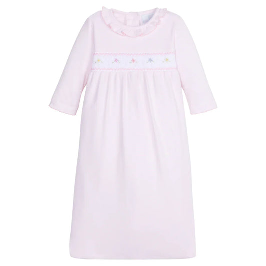 Smocked Newborn Gown-Flowers by Little English