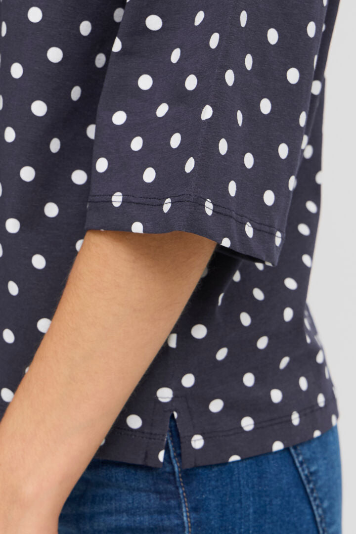 Frsiva Spotty T-Shirt Navy White
