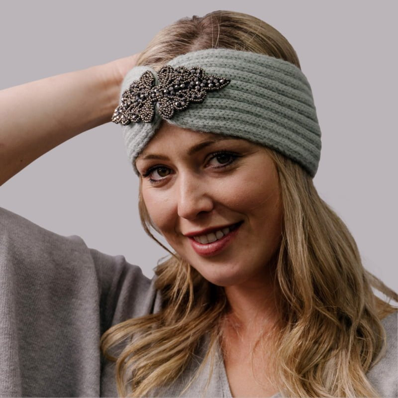 Beaded Knitted Headband