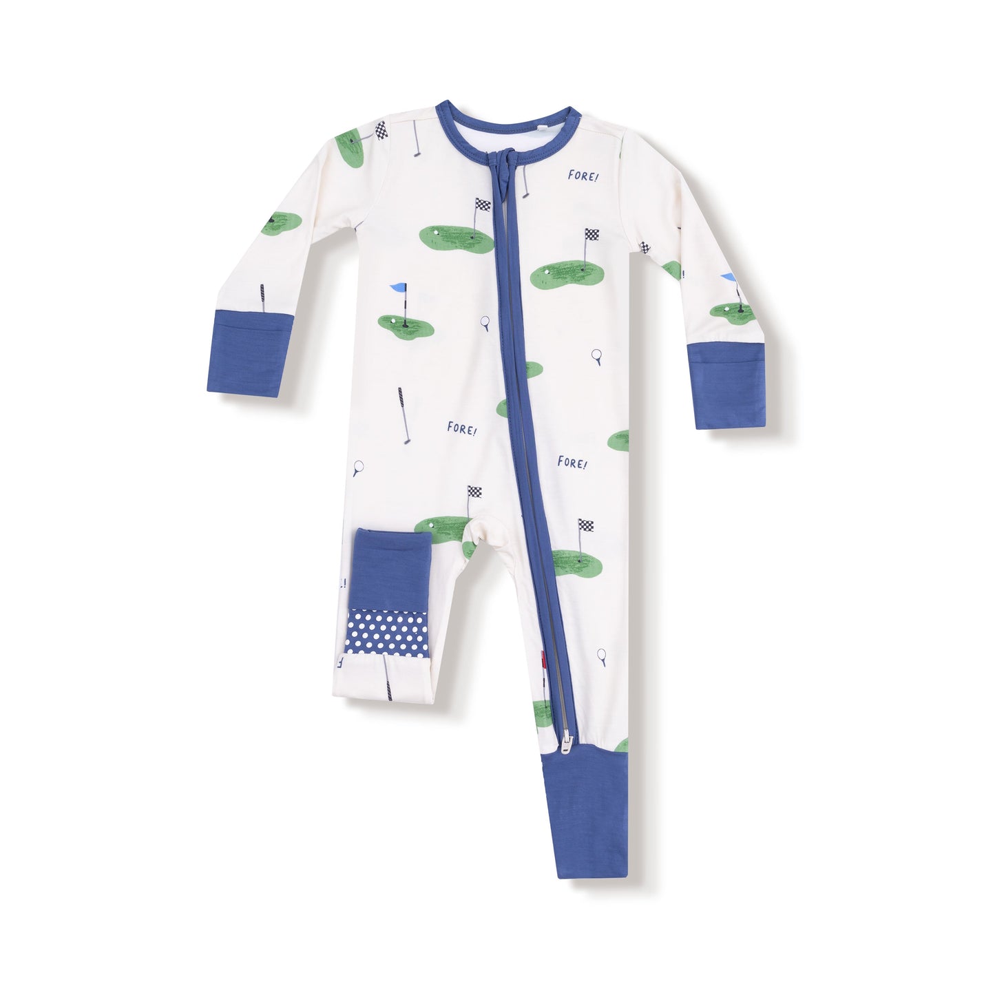 All Fore Golf - 2 Way Zipper Romper by Angel Dear