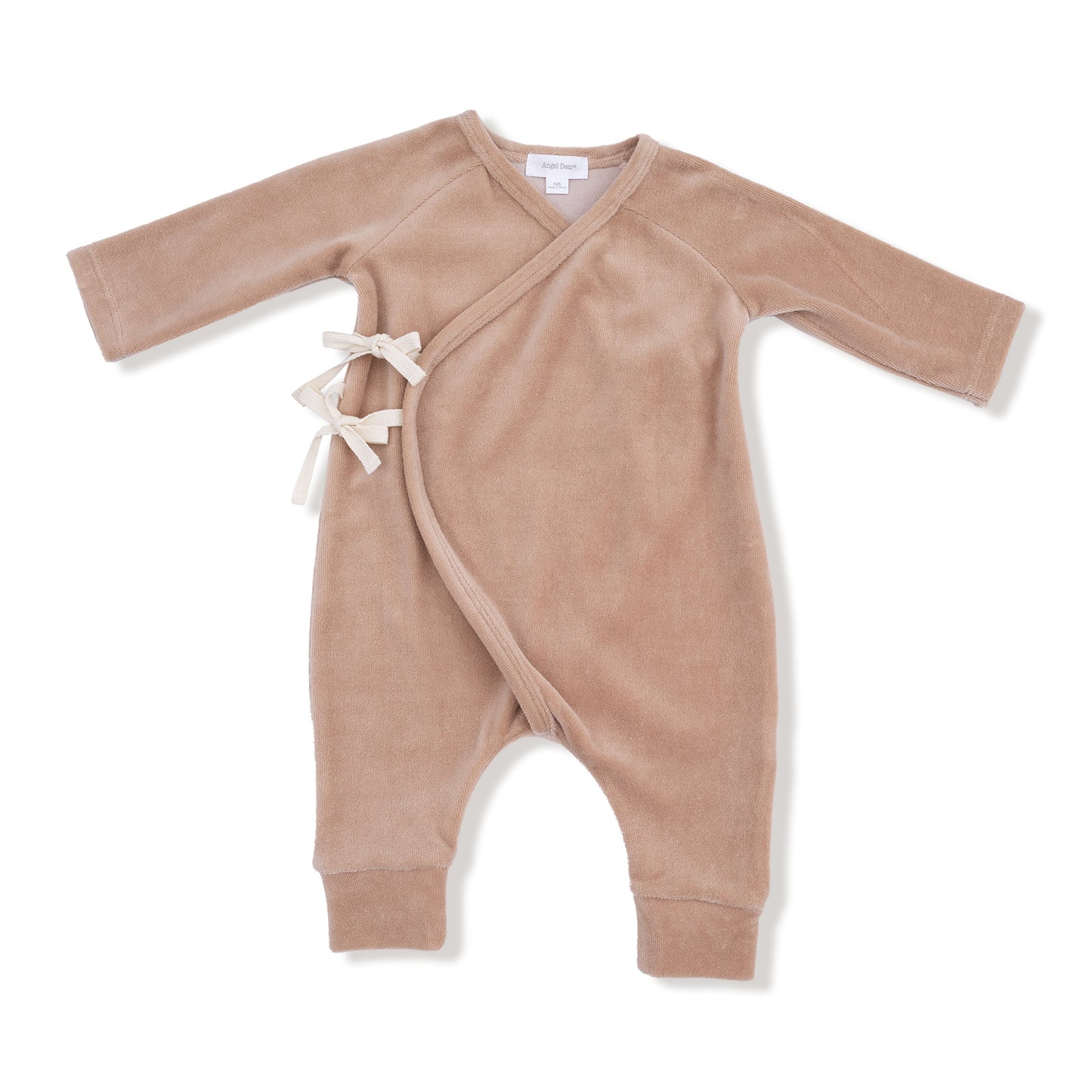 Brush Velour Teddy Bear Wrap Coverall (Newborn) by Angel Dear