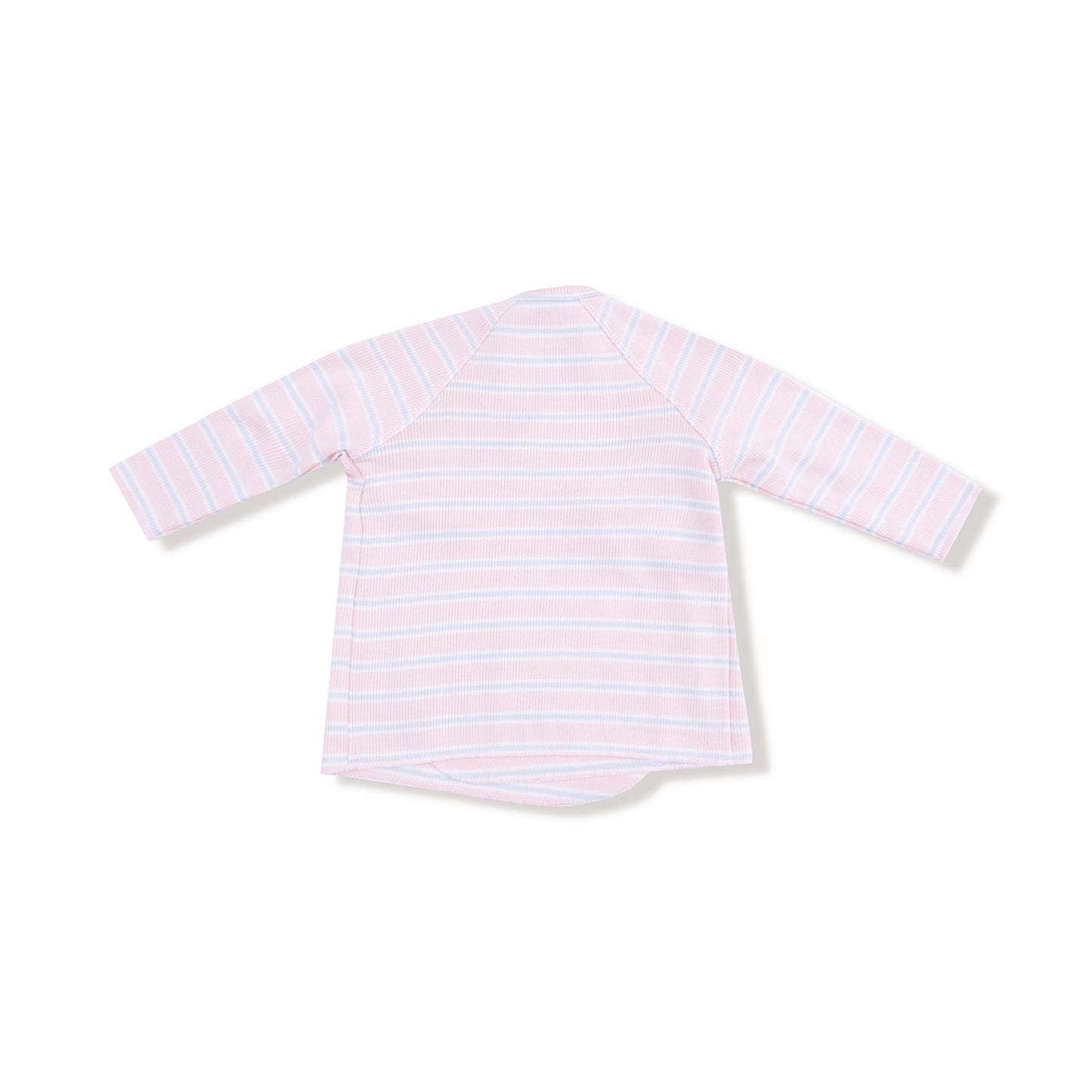 Multi Stripe - Pink - 2Pc L/S Kimono Footed Pant Set by Angel Dear