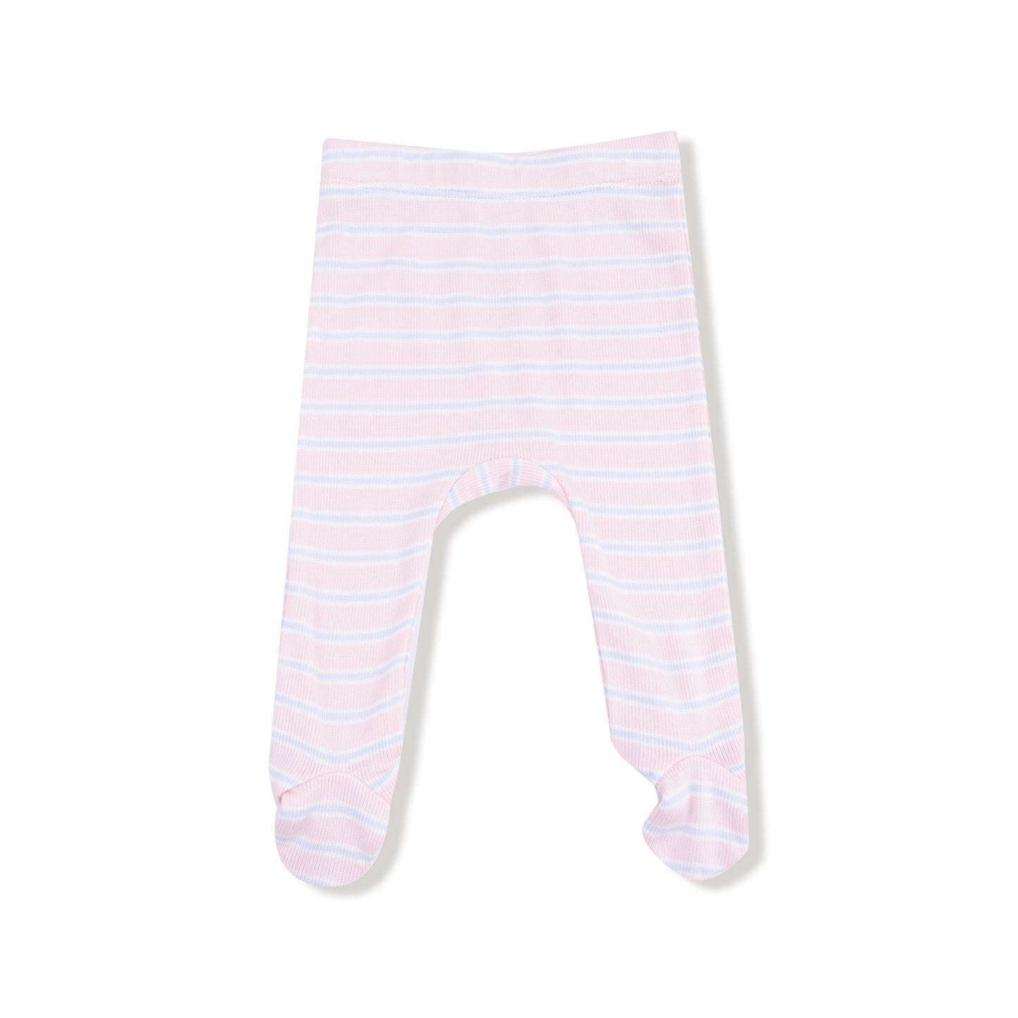 Multi Stripe - Pink - 2Pc L/S Kimono Footed Pant Set by Angel Dear