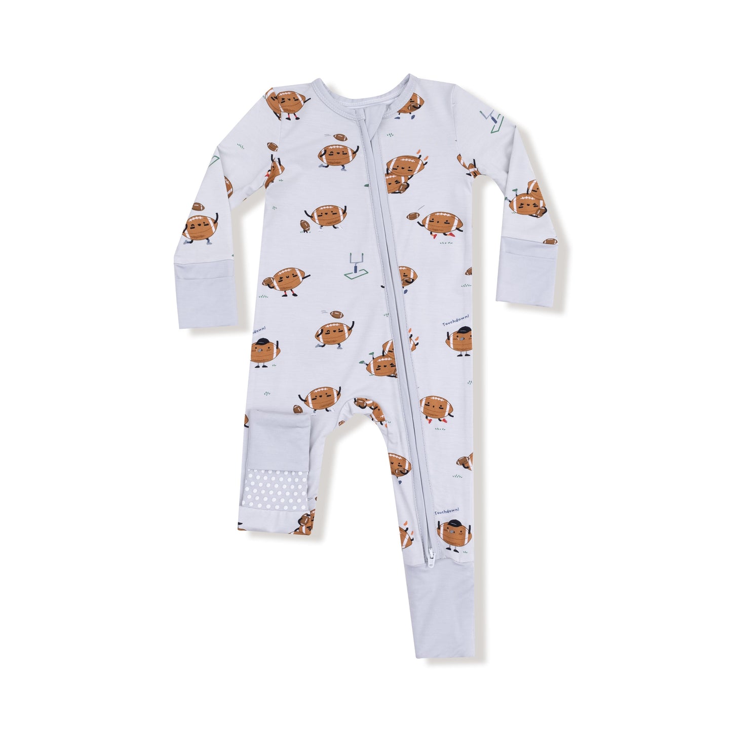 Footballs Playing Football - 2 Way Zipper
Romper by Angel Dear