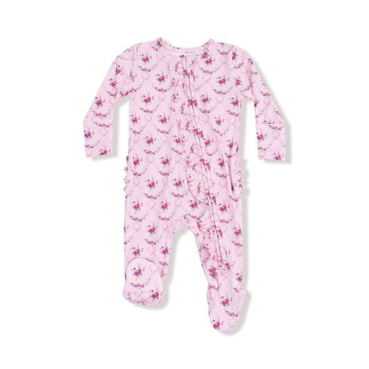 Rose Garden Trellis - 2 Way Ruffle Zipper
Footie by Angel Dear