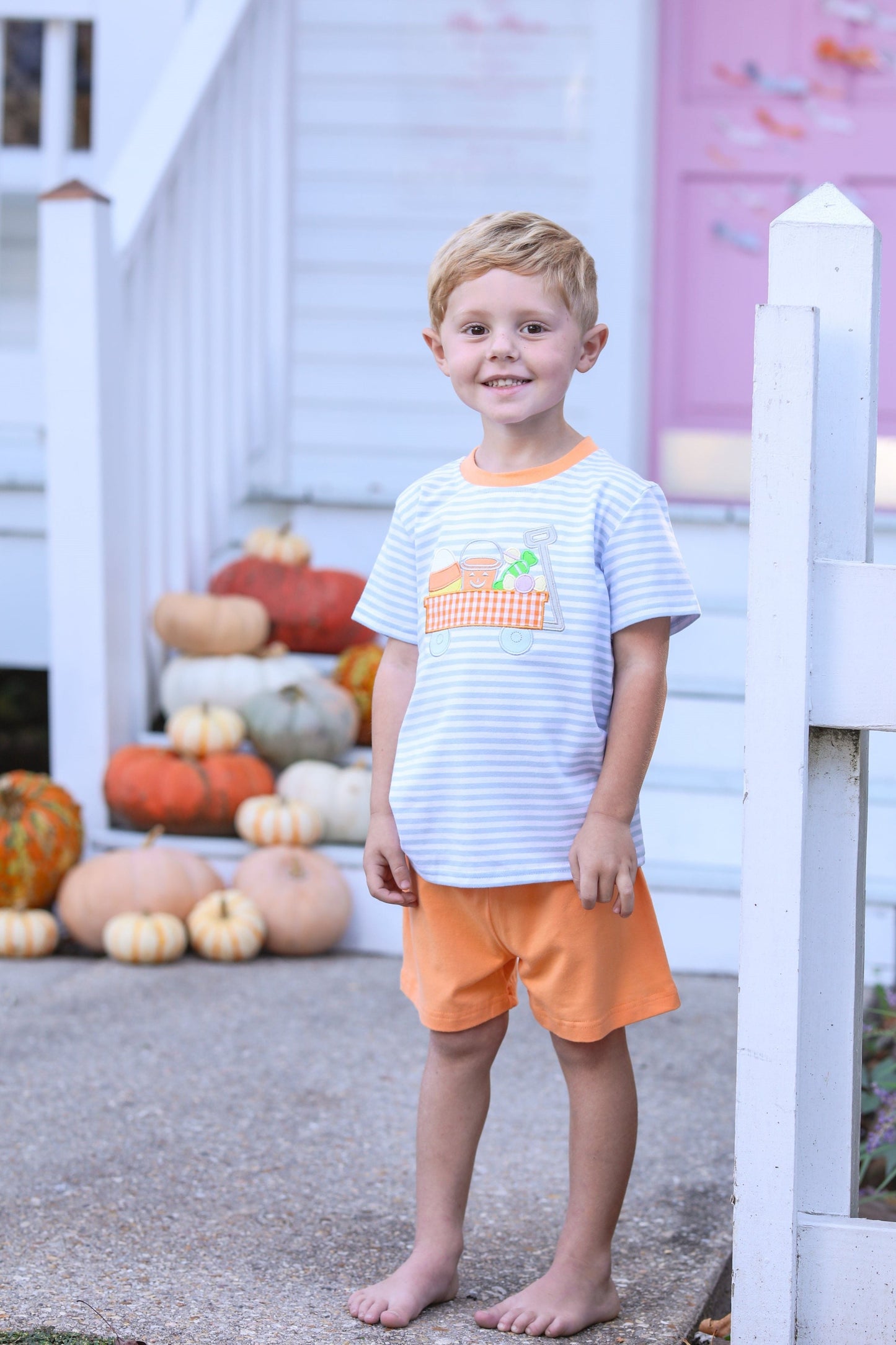 Halloween Wagon Short Set by Trotter Street Kids
