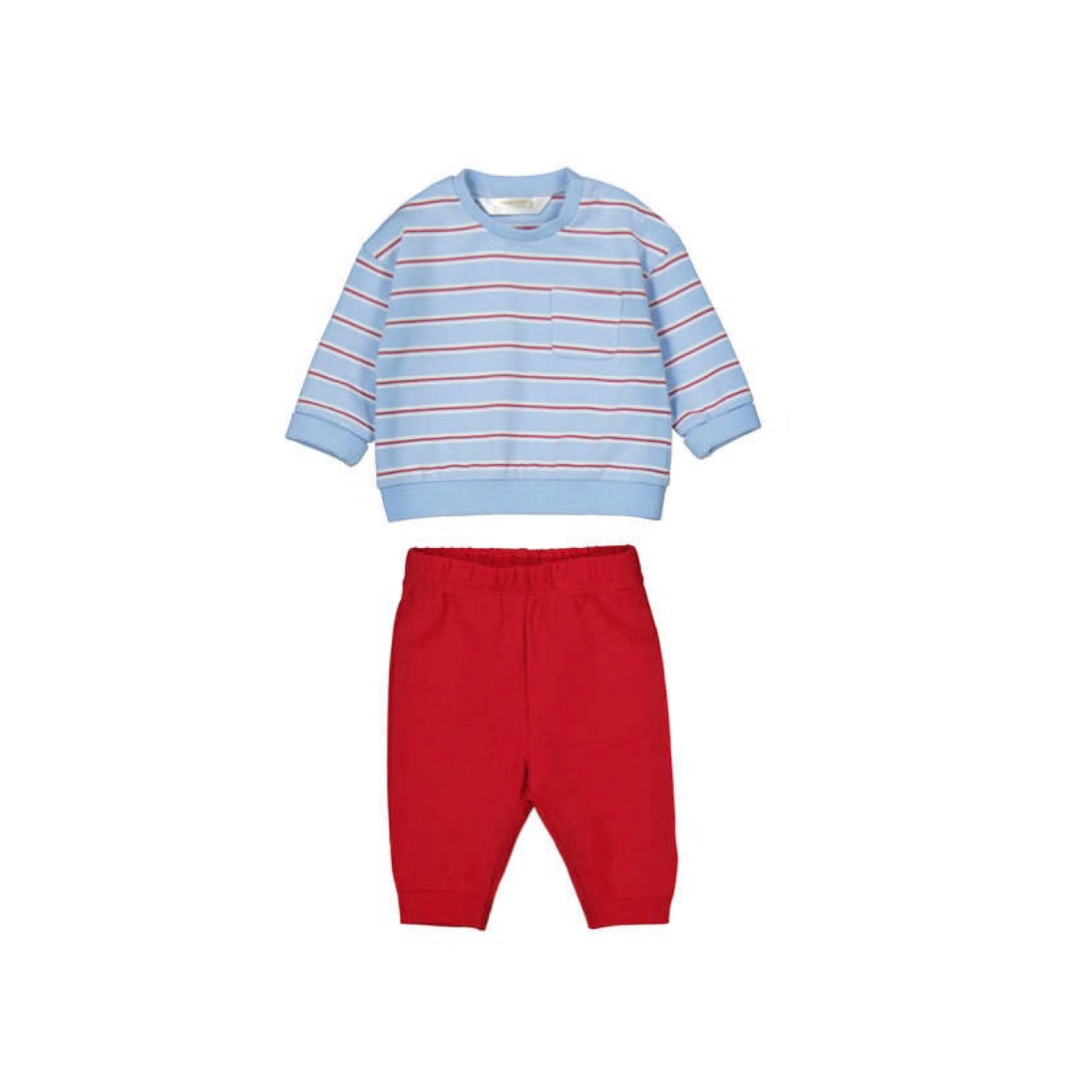 Blue & Red Stripe Jogger Set by Mayoral