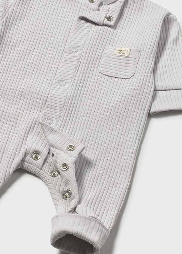 Welcome to the Family Silver Romper by Mayoral