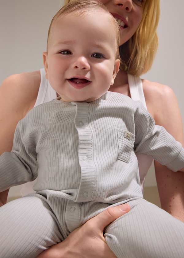Welcome to the Family Silver Romper by Mayoral