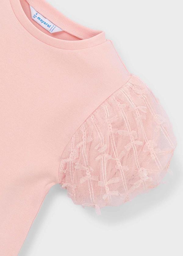 Tulle Sleeve Shirt by Mayoral