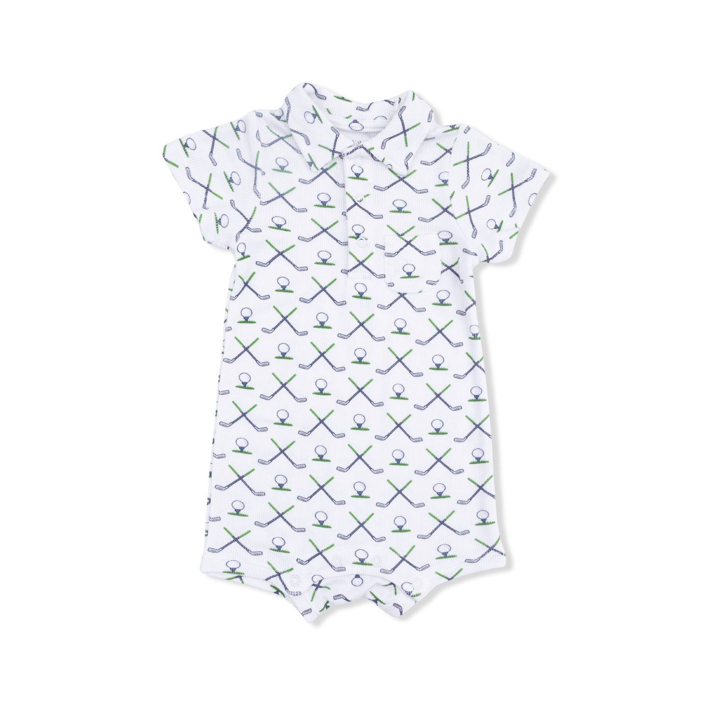 Angel Dear Simple Golf Polo Shortie - Baby Boy Outfit