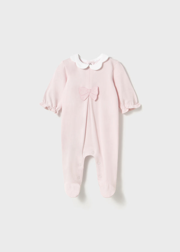 Pink Bow Footie by Mayoral