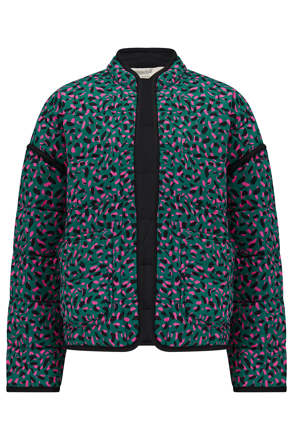 Elowen Quilted Jacket - Green, Layered Spot