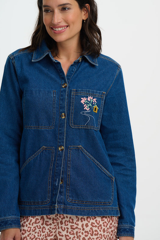 Dita Denim Jacket - Deep Indigo Denim