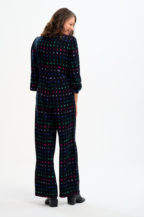 Angie Jumpsuit - Black, Moon Phases