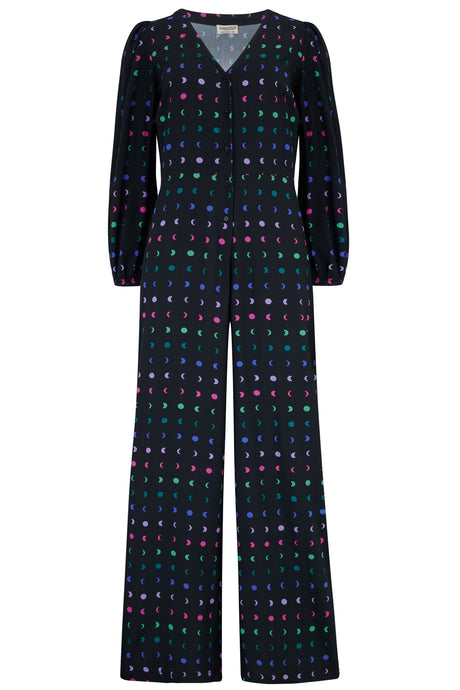 Angie Jumpsuit - Black, Moon Phases