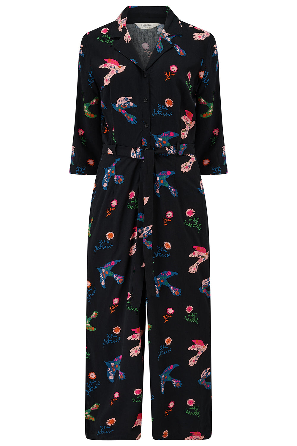 Rylee Jumpsuit - Black, Rainbow Folk Bird