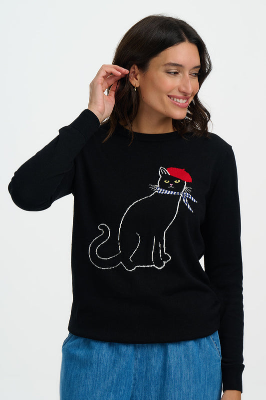 Rita Jumper - Black, French Kitty