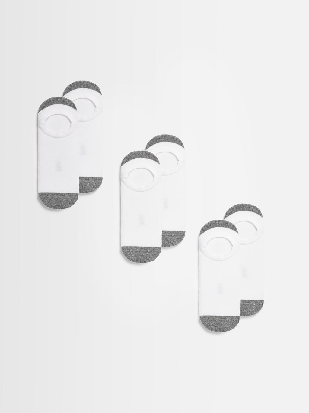 3 pack ARNE Invisible Socks in White