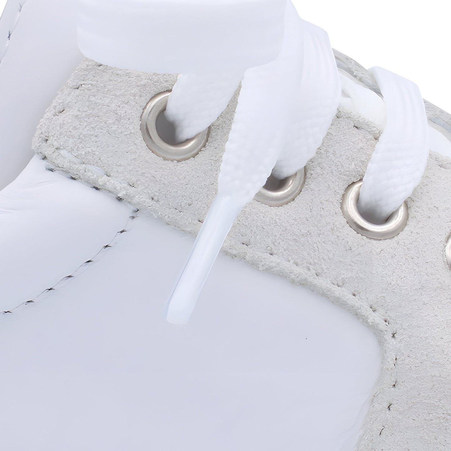 'Nico' Unisex White Leather with Beige Suede Trainers