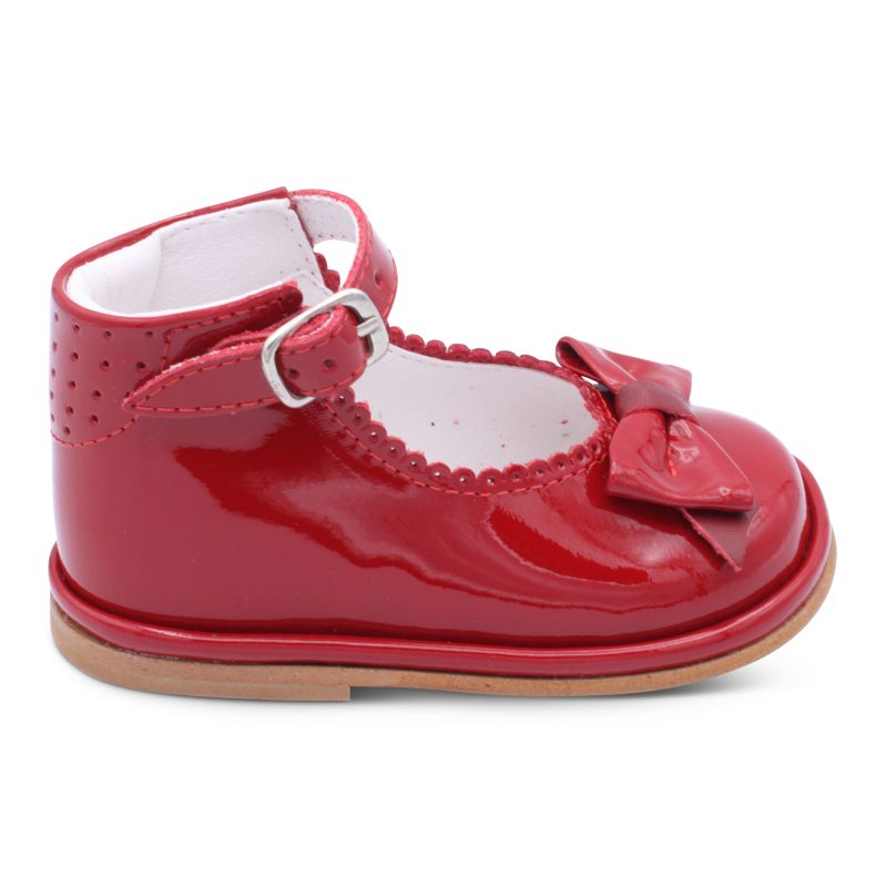 'Ruby' Girls Red Patent Ankle Strap Shoes