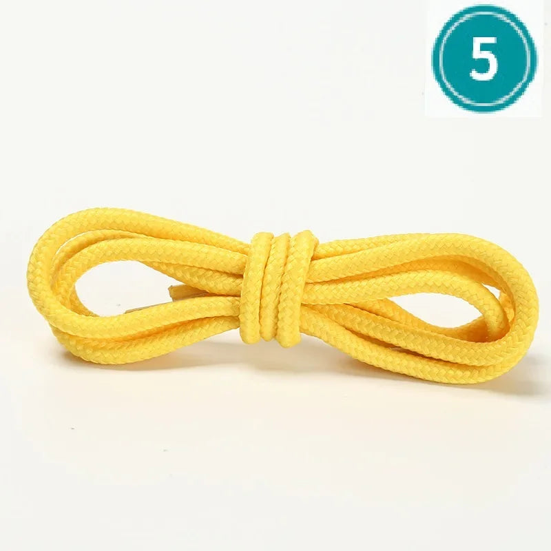 Unisex Round Shoelaces Colorful Hiking Sneakers Shoelace Black Shoe Laces Fits All Shoes Fashion Sport Boots Lacets Shoestrings
