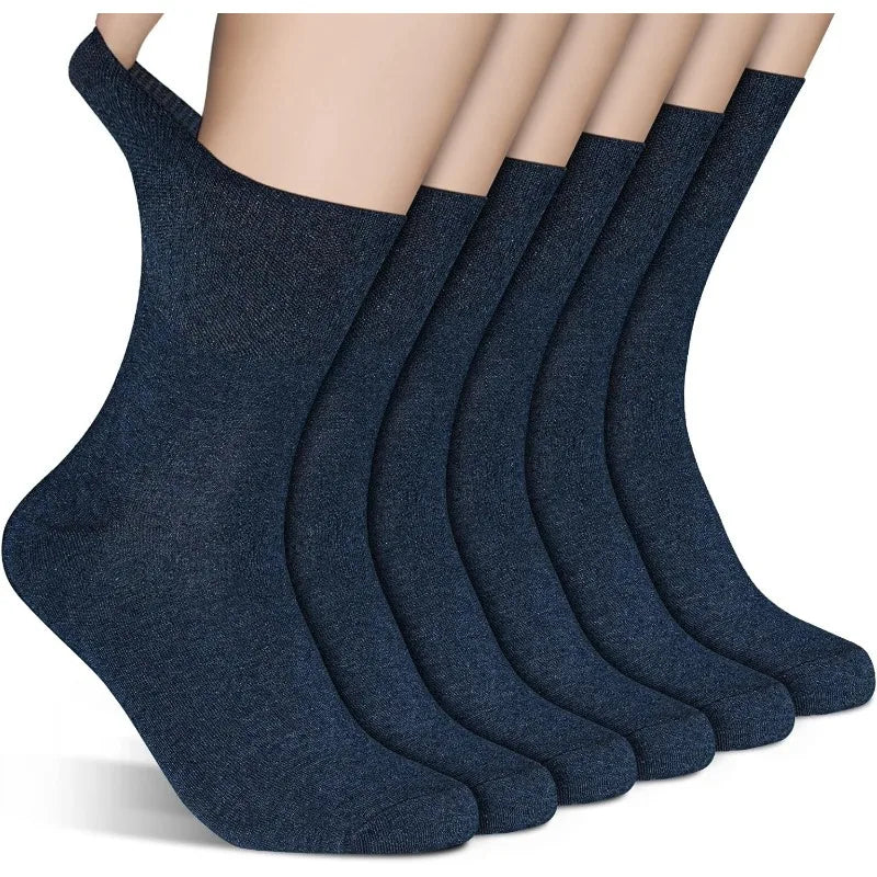 12 pairs of diabetic socks, with elastic cuffs, non-binding tops, extra loose and breathable design for comfortable