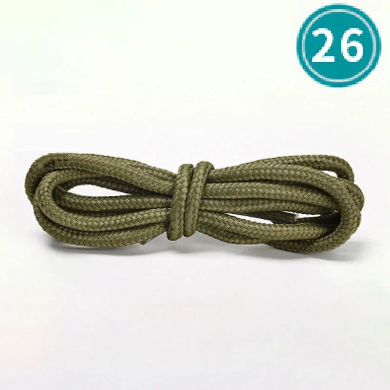 Unisex Round Shoelaces Colorful Hiking Sneakers Shoelace Black Shoe Laces Fits All Shoes Fashion Sport Boots Lacets Shoestrings