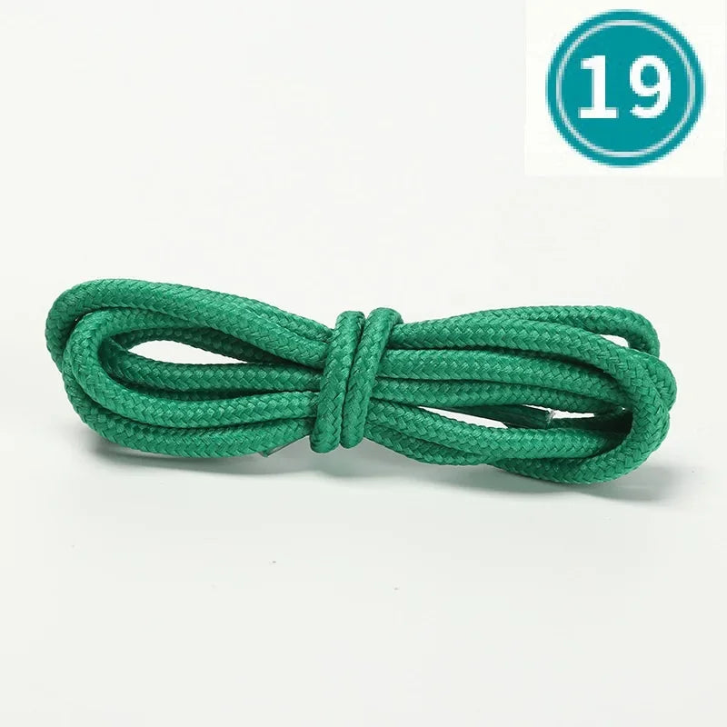 Unisex Round Shoelaces Colorful Hiking Sneakers Shoelace Black Shoe Laces Fits All Shoes Fashion Sport Boots Lacets Shoestrings